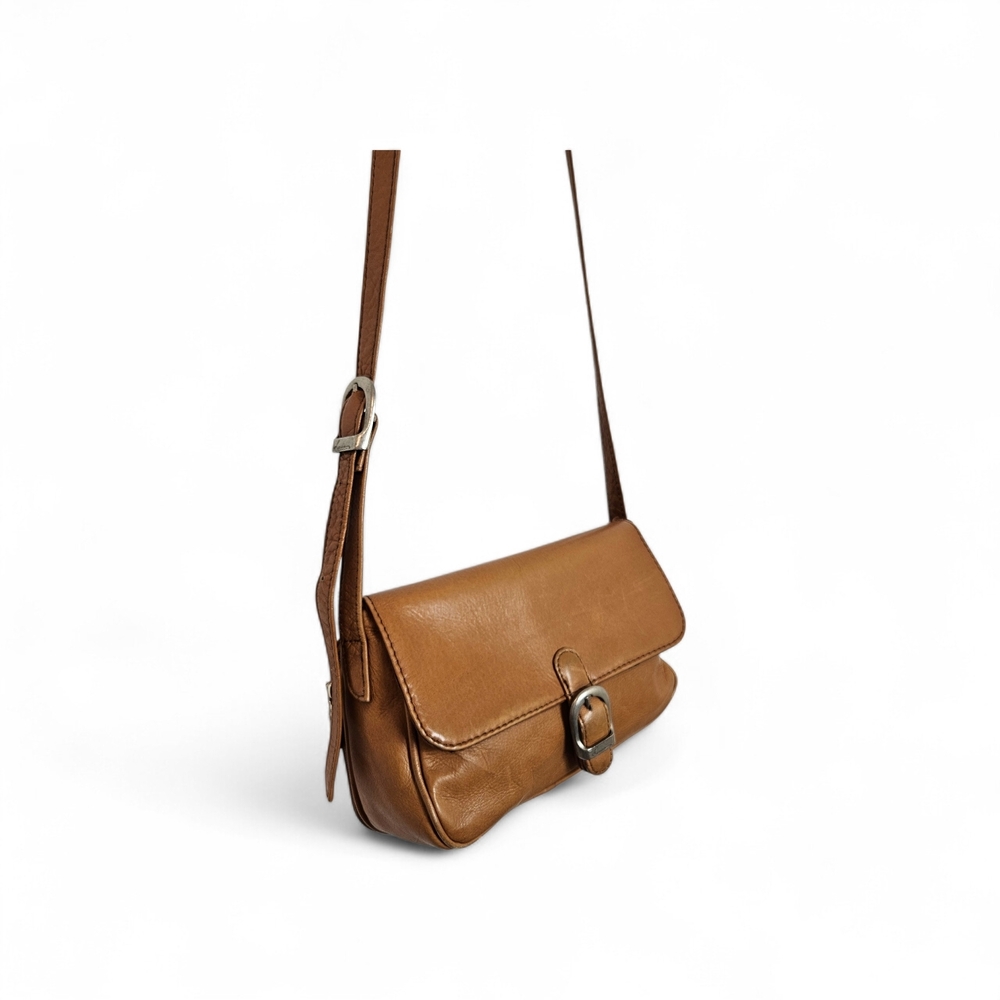 Lavive Cognac Leather Crossbody Bag Organizer Rustic Western Boho Travel
